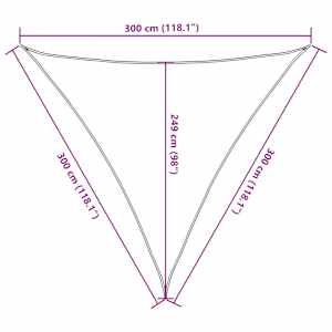 Stínicí plachta písková 3 x 3 x 3 m 100% polyester oxford - obrázek 10