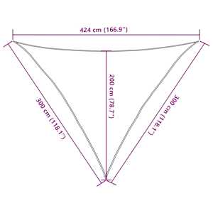 Stínicí plachta písková 3 x 3 x 4,24 m 100% polyester oxford - obrázek 10