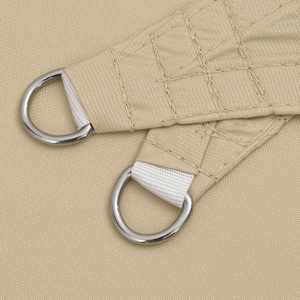 Senčno jadro bež 2x2x2 m 100 % poliester oxford - slika 5