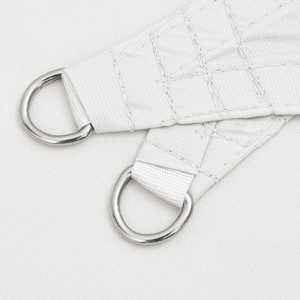 Senčno jadro belo 7x5x5 m 100 % poliester oxford - slika 5