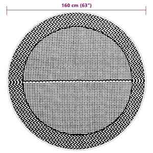 Venkovní koberec ARAKIL šedý Ø 160 cm PP - obrázek 6
