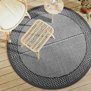 Zunanja preproga ARAKIL siva Ø160 cm PP