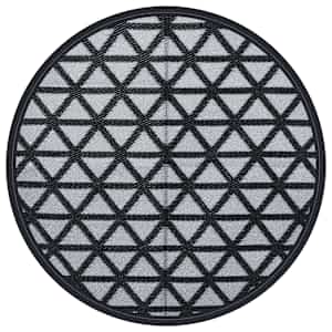 Venkovní koberec ARAKIL černý Ø 120 cm PP - obrázek 2