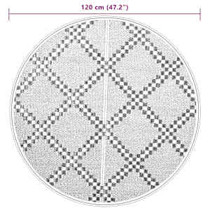 Venkovní koberec ARAKIL hnědý Ø 120 cm PP - obrázek 6