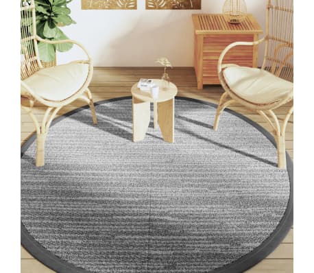vidaXL Tapis d'ext&eacute;rieur ARAKIL gris &Oslash;200 cm PP