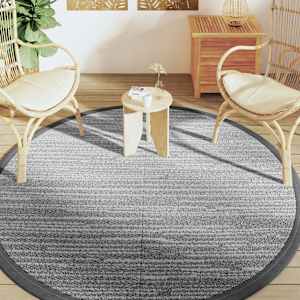 vidaXL Tapis d'ext&eacute;rieur ARAKIL gris &Oslash;200 cm PP