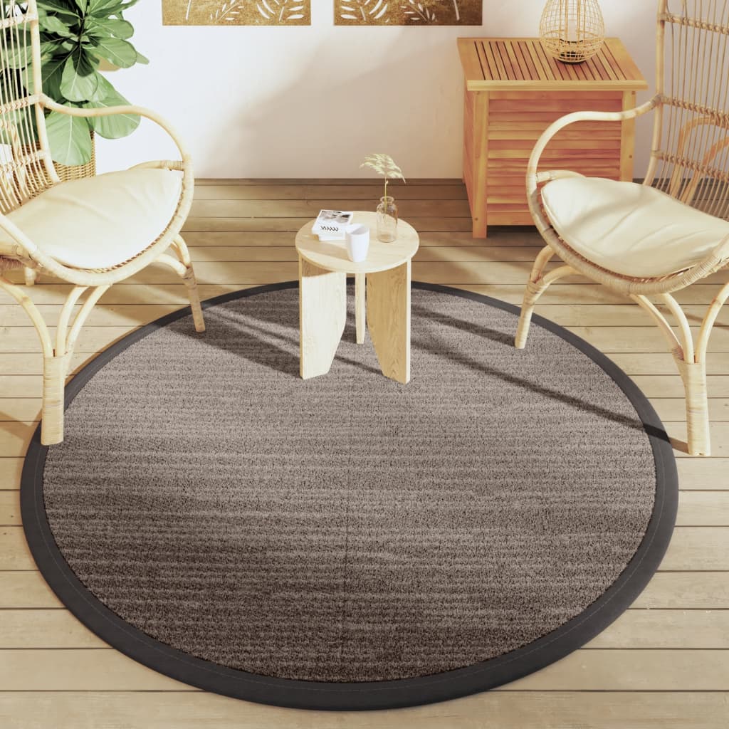 vidaXL Buitenkleed ARAKIL Ø160 cm polypropeen bruin afbeelding