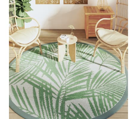 vidaXL Alfombra exterior ARAKIL verde &Oslash;200 cm PP