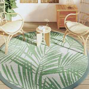 vidaXL Alfombra exterior ARAKIL verde &Oslash;200 cm PP