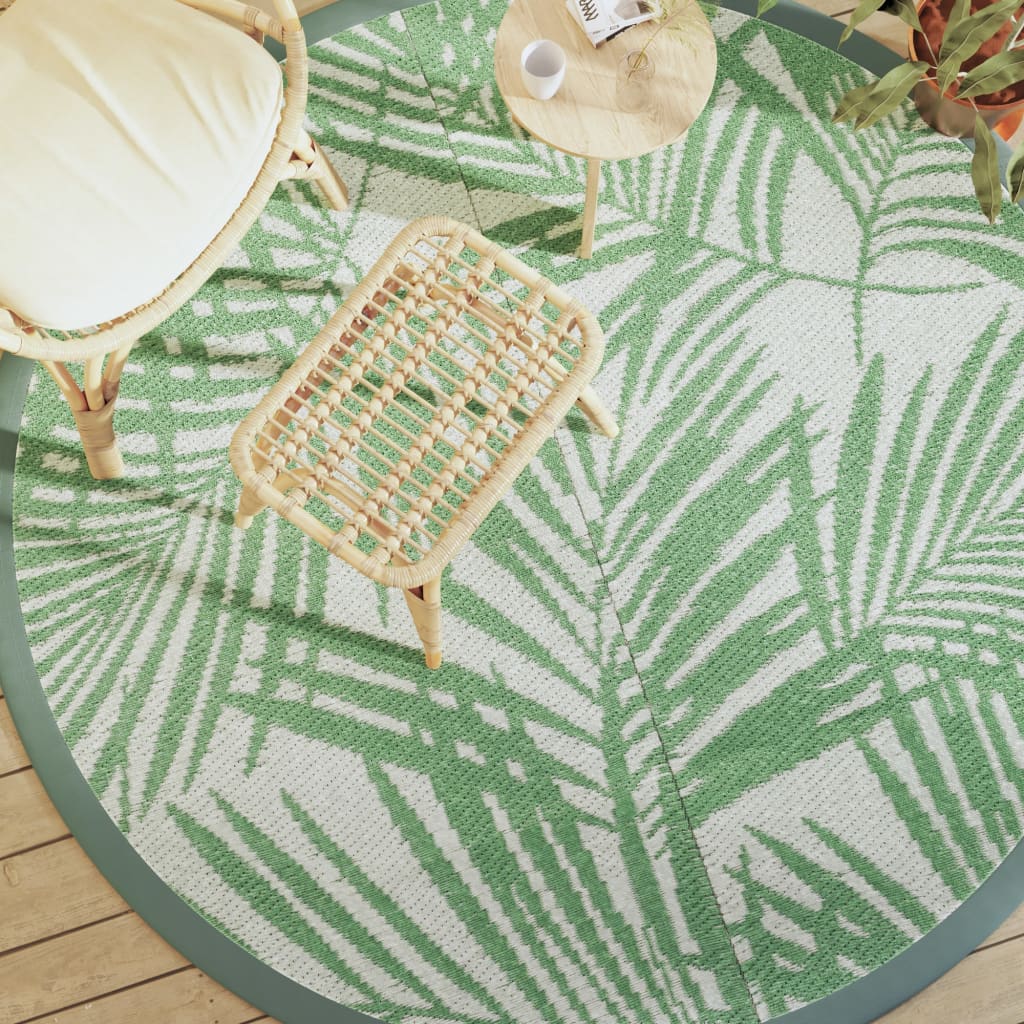 vidaXL Outdoor-Teppich ARAKIL Grün Ø200 cm PP