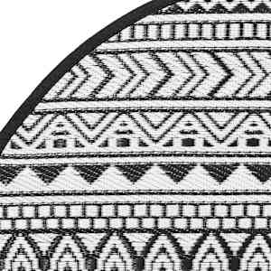 Venkovní koberec ARAKIL černý Ø 120 cm PP - obrázek 4