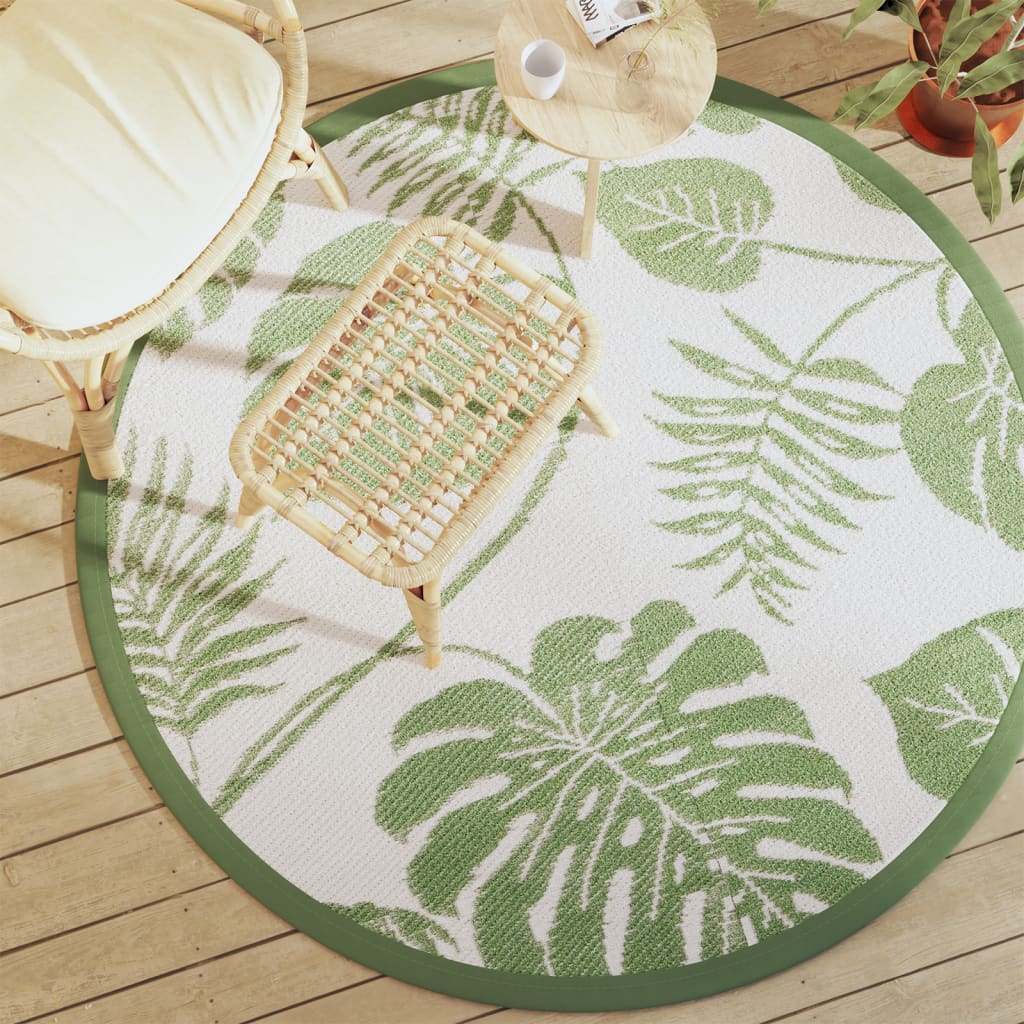 vidaXL Covor de exterior, ARAKIL verde, Ø160 cm, PP