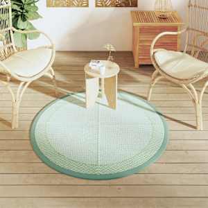 vidaXL Buitenkleed ARAKIL &Oslash;120 cm polypropeen groen