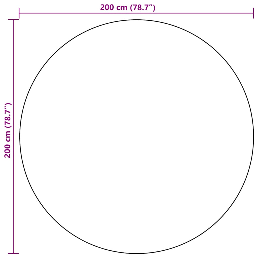 Kültéri szőnyeg ARAKIL fekete Ø200 cm PP 