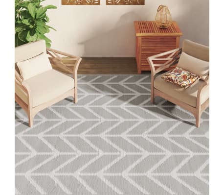 vidaXL Outdoor-Teppich ARAKIL Grau 190x290 cm PP