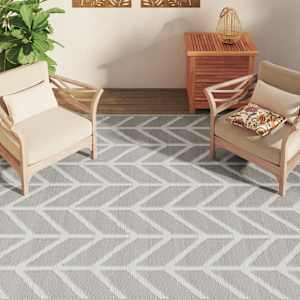 vidaXL Outdoor-Teppich ARAKIL Grau 190x290 cm PP