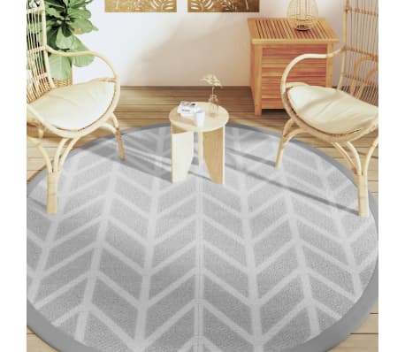 vidaXL Buitenkleed ARAKIL &Oslash; 200 cm polypropeen grijs