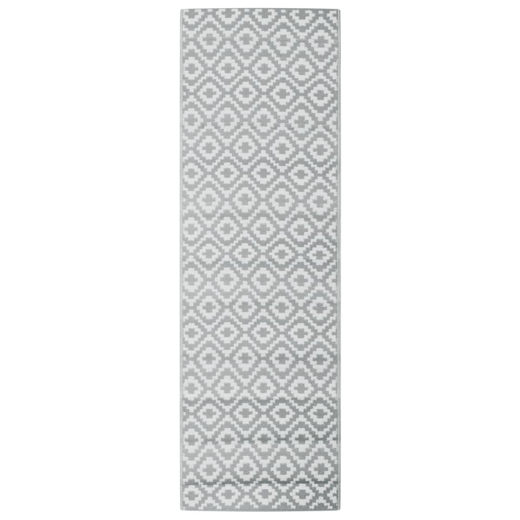 vidaXL Venkovní koberec ARAKIL šedý 80x250 cm PP