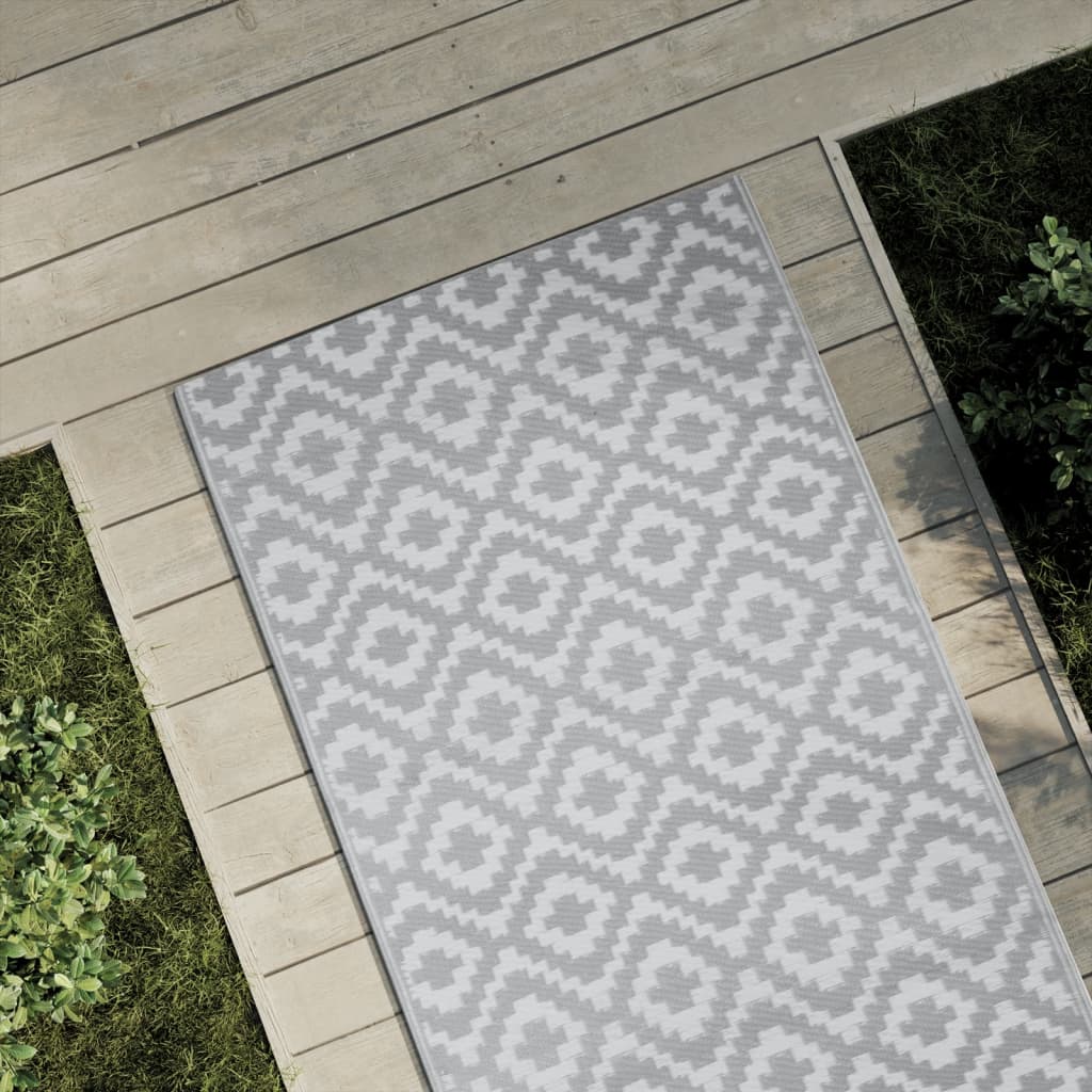 vidaXL Outdoor-Teppich ARAKIL Grau 80x250 cm PP