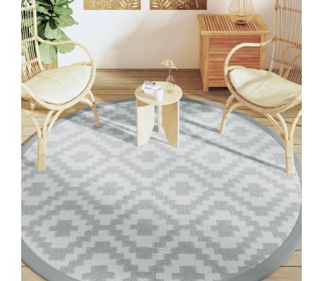 vidaXL Buitenkleed ARAKIL &Oslash; 200 cm polypropeen grijs