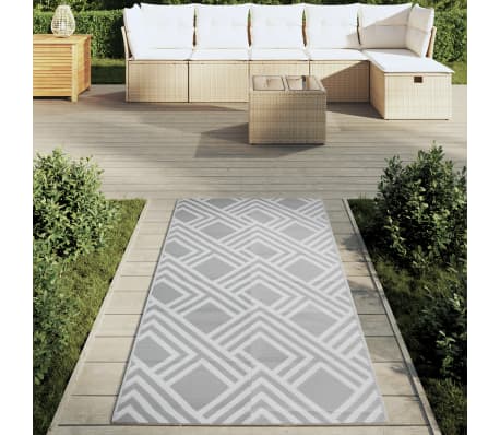 vidaXL Outdoor-Teppich ARAKIL Grau 80x150 cm PP