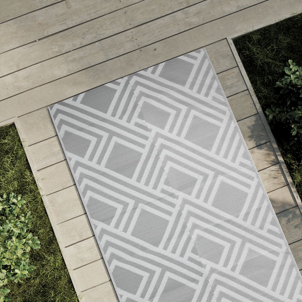 vidaXL Outdoor-Teppich ARAKIL Grau 80x150 cm PP