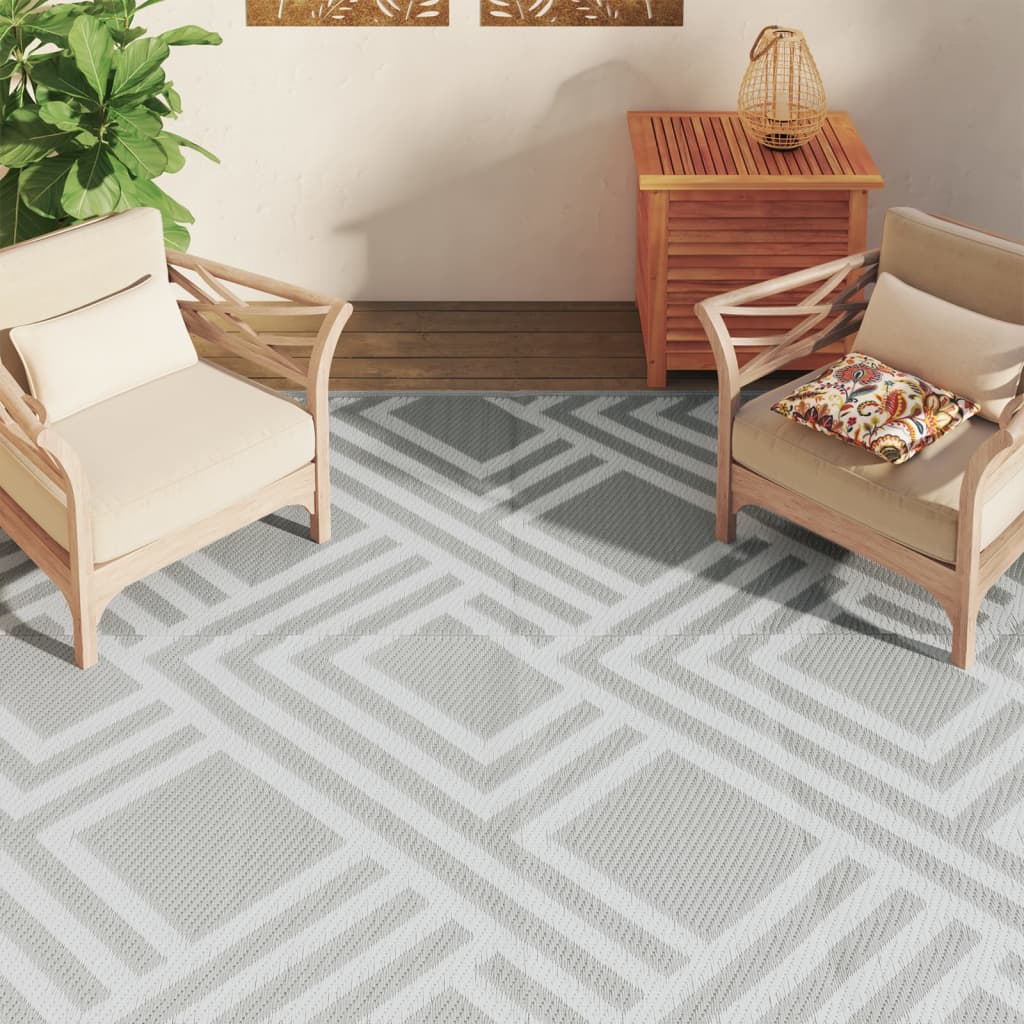 vidaXL Buitenkleed ARAKIL 190x290 cm PP grijs afbeelding