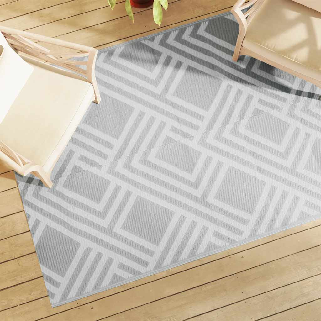 vidaXL Outdoor-Teppich ARAKIL Grau 140x200 cm PP