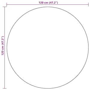 Venkovní koberec ARAKIL bílý a černý Ø 120 cm PP - obrázek 7
