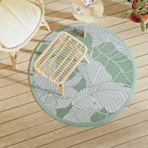 Zunanja preproga ARAKIL zelena Ø120 cm PP