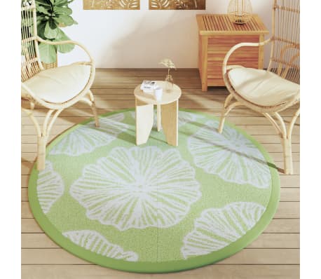 vidaXL Outdoor-Teppich ARAKIL Gr&uuml;n &Oslash;160 cm PP
