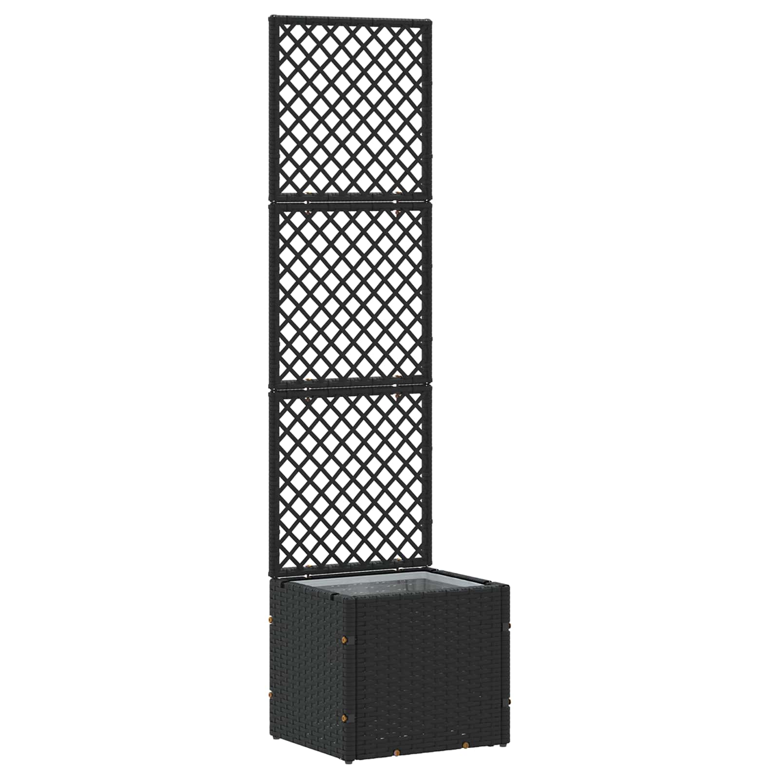 vidaXL Vază pentru Grădină Negru 35 x 30 x 135 cm Metal