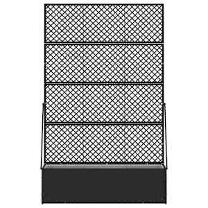 Zahradní trelážový květináč Černý 105 x 30 x 170 cm Kov - obrázek 3