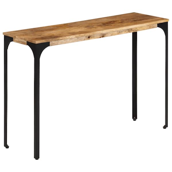vidaXL konsoollaud, pruun, 110 x 35 x 76 cm, mangopuit ja raud