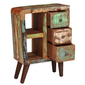 Příborník 55 x 30 x 80 cm masivní recyklované dřevo - obrázek 2