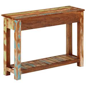 Konzolový stolek 110 x 30 x 76 cm masivní recyklované dřevo - obrázek 7