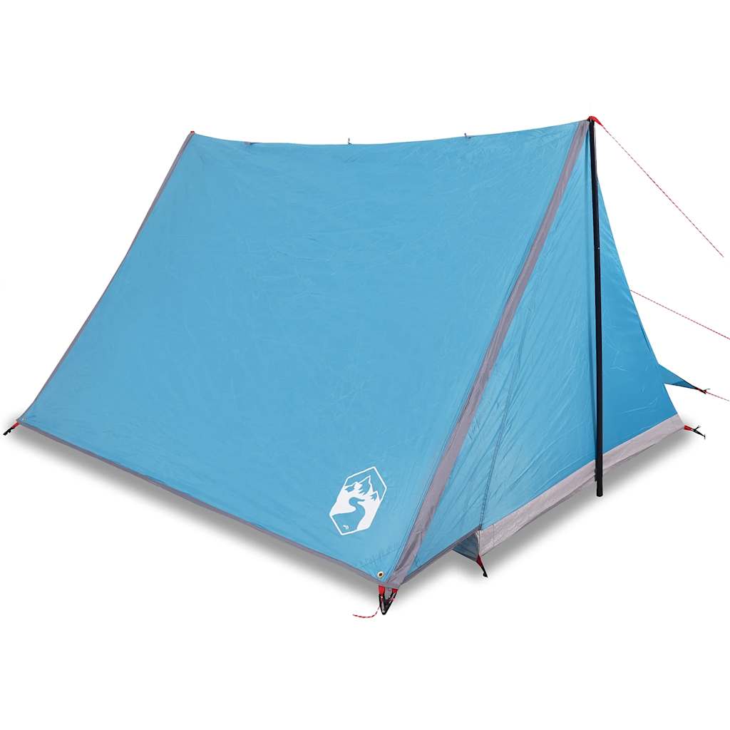 vidaXL Cort camping pentru 2 persoane, albastru, impermeabil
