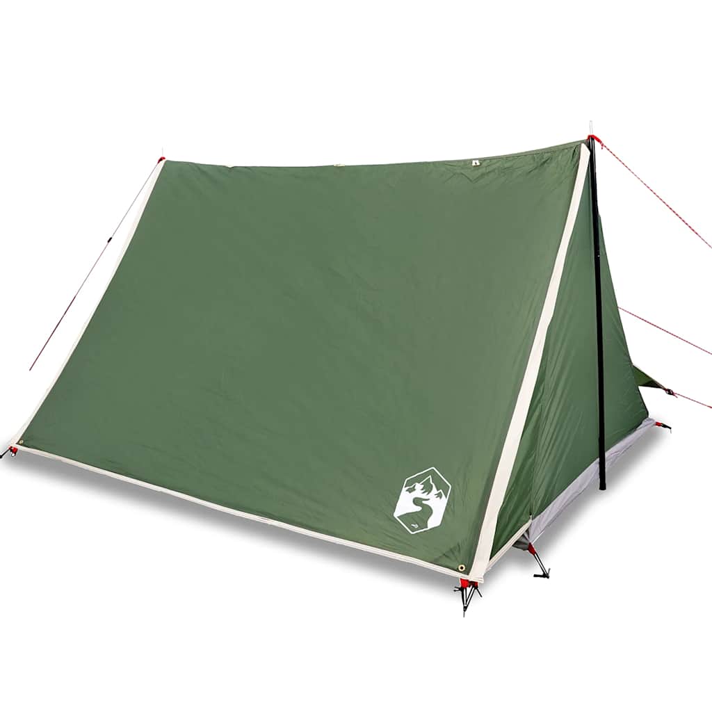 vidaXL Cort de camping pentru 2 persoane, verde, impermeabil