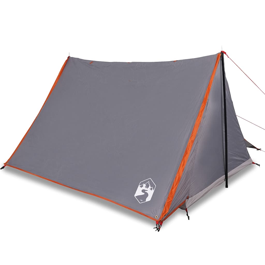 Thumbnail - vidaXL Campingzelt 2 Personen Grau und Orange Wasserfest