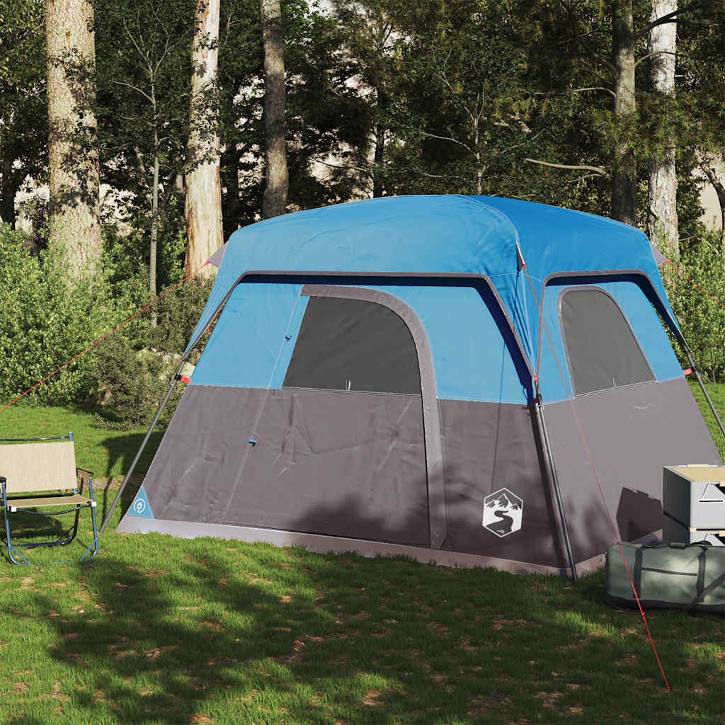vidaXL Tent 4-persoons waterdicht blauw afbeelding