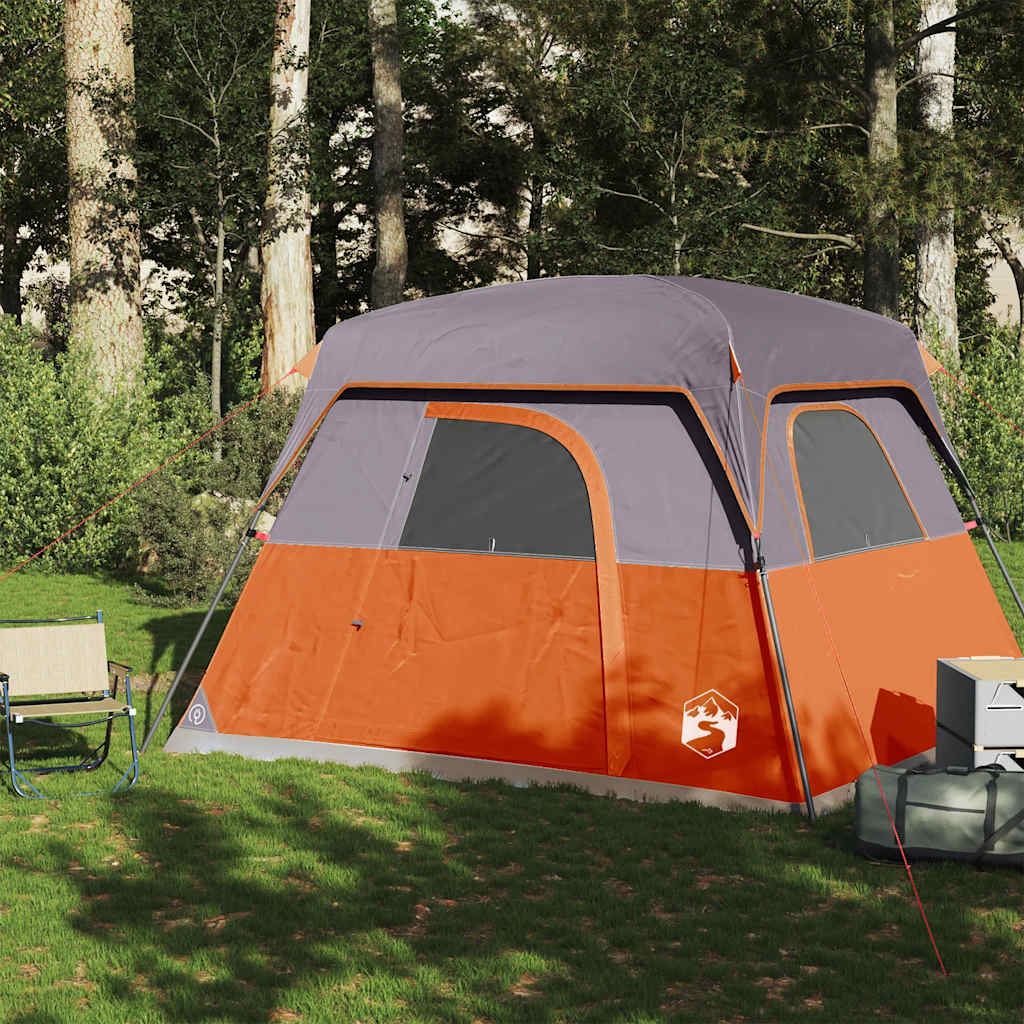 vidaXL Tent 4-persoons waterdicht oranje afbeelding