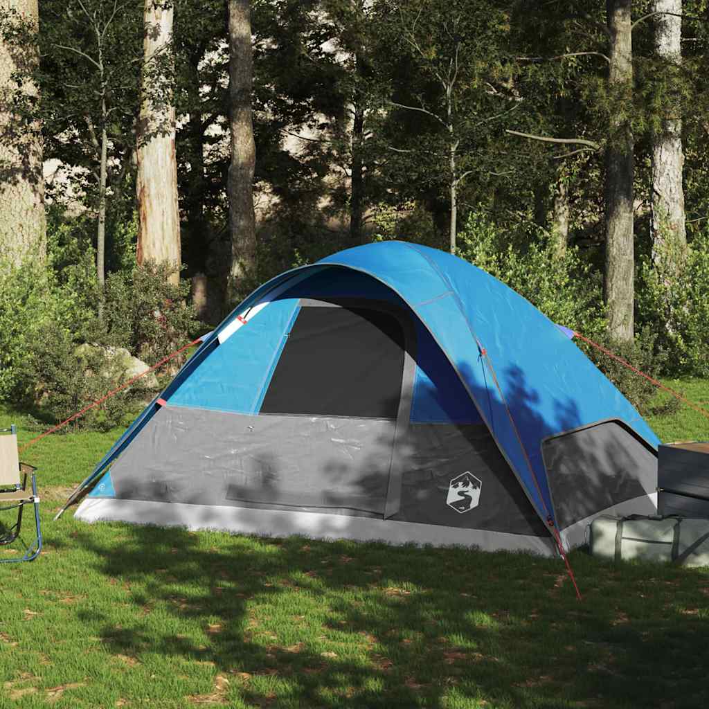 vidaXL Koepeltent 6-persoons waterdicht blauw afbeelding