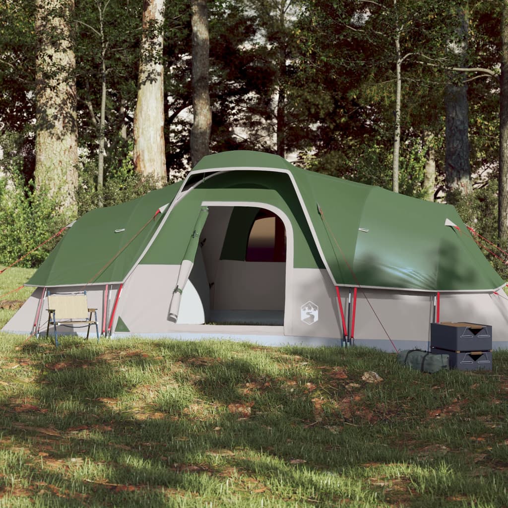 vidaXL Kuppeltelt for camping 11 personer grønn vanntett - Camping | Telt