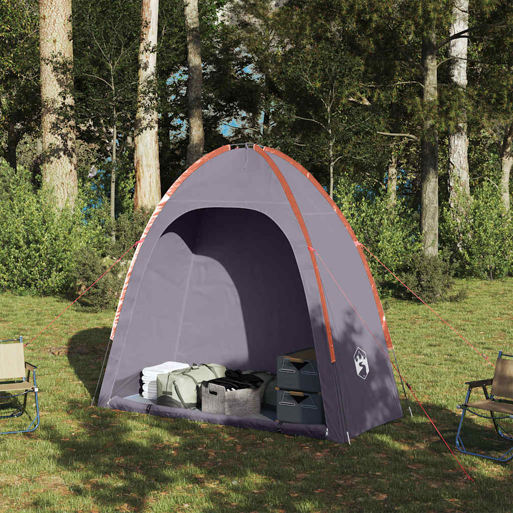 vidaXL Opbergtent waterdicht grijs en oranje afbeelding