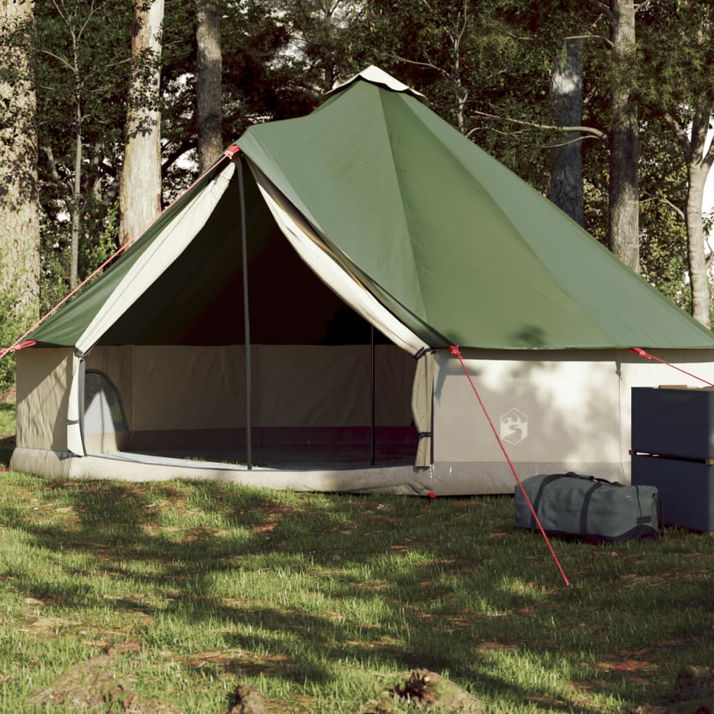 vidaXL Tipi-telt for camping 6 personer grønn vanntett - Camping | Telt