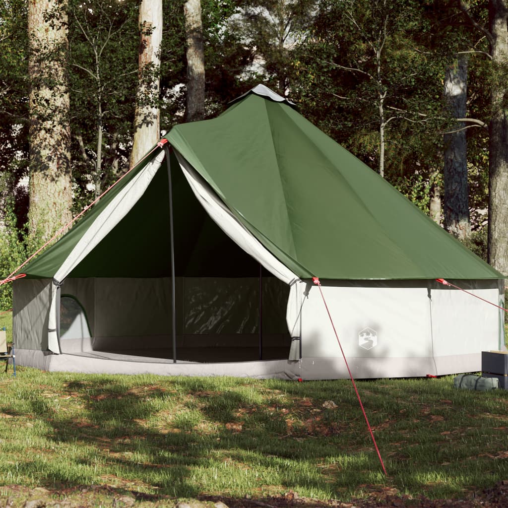 vidaXL Tipi-telt for camping 8 personer grønn vanntett - Camping | Telt