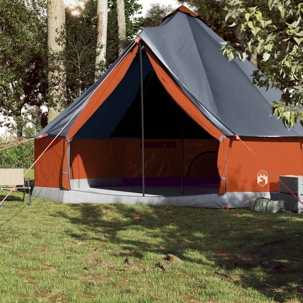 vidaXL Cort de familie Tipi pentru 10 persoane gri impermeabil