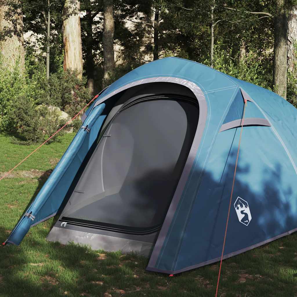 vidaXL Tenda de campismo túnel para 3 pessoas impermeável azul