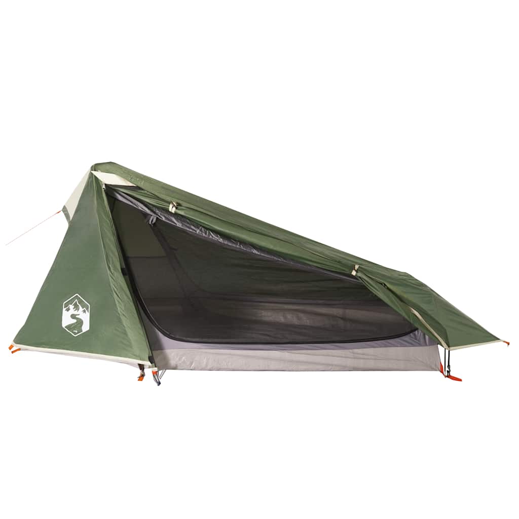 vidaXL Cort de camping tunel pentru 1 persoană, verde, impermeabil