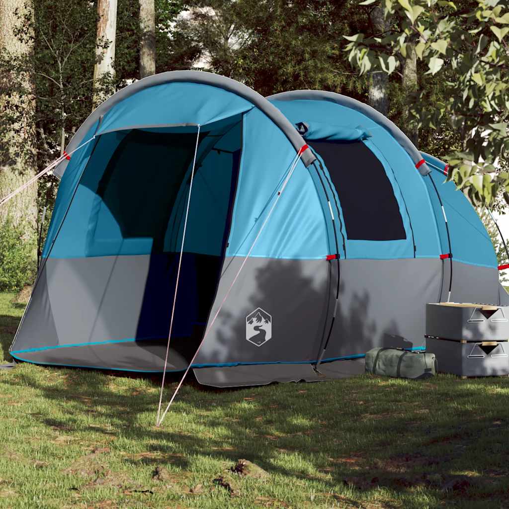 vidaXL Tunneltelt for camping 4 personer bl&aring; vanntett